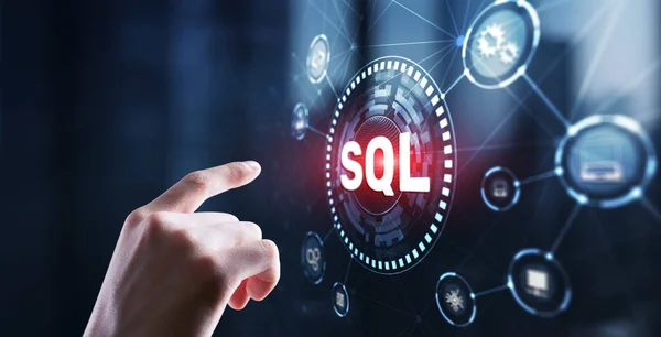 Sql Structured Query Language Technology Concept Icon Virtual Screen — Stock Photo, Image