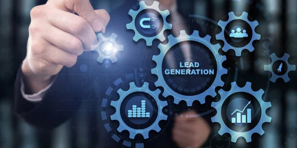 Lead Generation Concept Cogwheels Business Finance — Stock Photo, Image