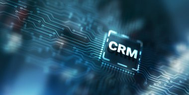 CRM Müşteri İlişkileri Yönetimi İş Dünyası İnternet Teknolojisi Konsepti.