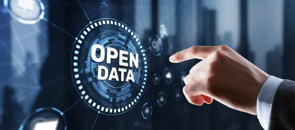 Open data api internet technology concept. Online documentation database.