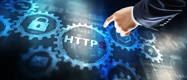 Https Novo Protocolo Transferência Hipertexto Seguro 2024 Conceito Internet Web — Fotografia de Stock