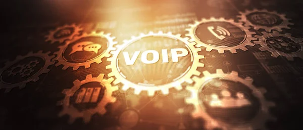 Voip Voice Telecommunication Concept Concept Voip Telecommunication — Stock Photo, Image