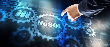 NoSQL. Database management systems. New data concept. clipart