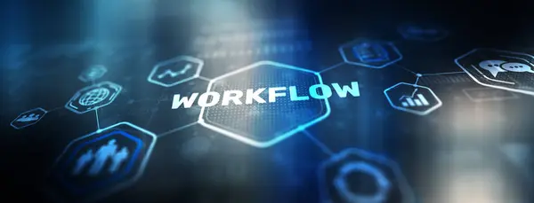 Workflow Management Automation Company Processes Workflows — Stock Photo, Image