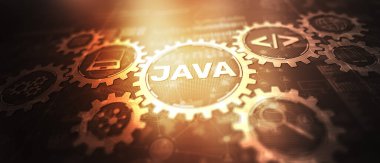 Java programlama dili web geliştirme kavramı. Teknoloji İnternet Konsepti.