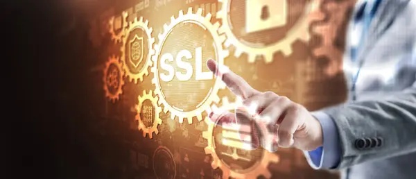 Ssl Secure Sockets Layer Concept Concept Beveiligde Communicatie — Stockfoto