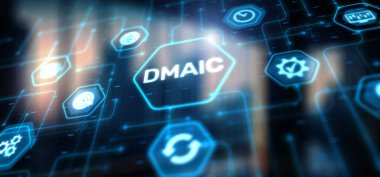 Altı sigma DMAIC Endüstriyel Yenilik Teknoloji Kalite Kontrolü. Ölçüm Analizini Geliştirme Kontrolünü Tanımla.