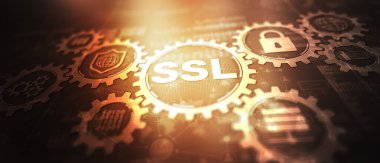 SSL Güvenli Soketler Katmanı konsepti. Güvenli iletişim kavramı.