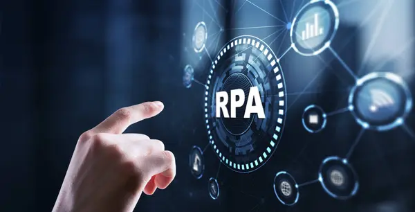 Rpa Robotic Process Automation System Concept Intelligence Artificielle Image En Vente