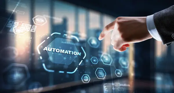 Technologie Automatisation Optimisation Des Processus Industriels Images De Stock Libres De Droits