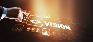 Vision Direction Geleceğin İş İlham Motivasyonu Kavramı.
