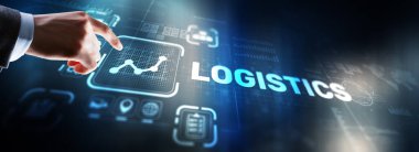 Lojistik ağ dağılımı ve ulaşım konsepti. Mal teslimatı.