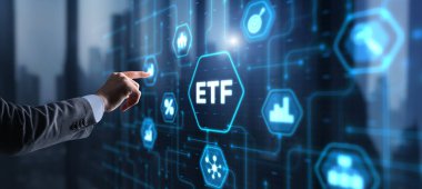 ETF Exchange traded fund Investment finance concept.