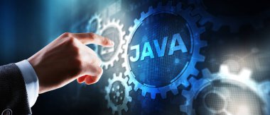 Java programlama dili web geliştirme kavramı. Teknoloji İnternet Konsepti.