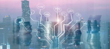 İş yapıları. Stratejik İşbirliği. Teknoloji konsepti.