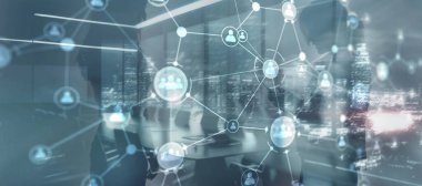 İnsanlar ağ bağlantısı. Ağ bağlantısı kavramı.