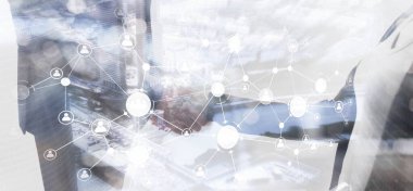 İnsanlar ağ bağlantısı. Ağ bağlantısı kavramı.