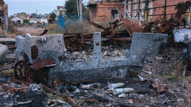 War in Ukraine, destroyed military equipment, combat operations, destroyed BMP, Kharkiv region 