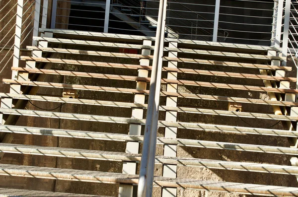 Лестница Сеть Ступеней Сталь — стоковое фото