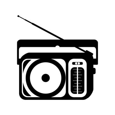 En iyi taşınabilir AM FM Radyo Alıcı simgesi, beyaz arkaplanda izole edilmiş modada vektör illüstrasyonu. Birçok amaç için düzenlenebilir grafik kaynakları.