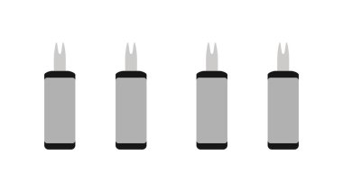 The best Corn Holder or corn fork, simple color flat icon, isolated on white background. Vector illustration in trendy style. Editable graphic resources for many purposes.