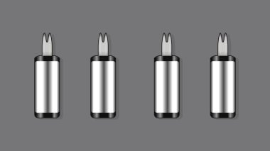 The best Corn Holder or corn fork, realistic flat 3d icon. Vector illustration in trendy style. Editable graphic resources for many purposes.