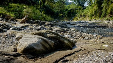 Kuningan Batı Java, sakin nehir ve yanında güzel ağaçlar. 