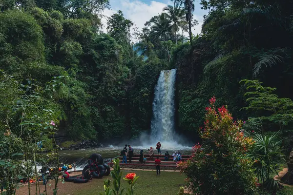 Kuningan Oeste Java Belas Paisagens Com Cachoeiras Cascata — Fotografia de Stock