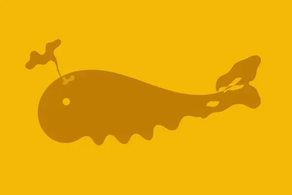 Görüntü Balina vektörü minimal tasarım düz