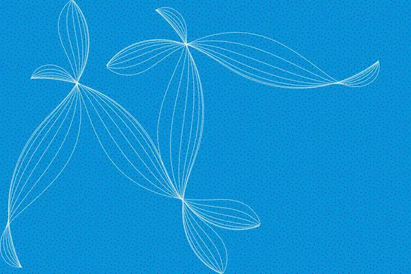 batik çiçek taç yaprağı motifi beyaz çizgili ve mavi arkaplan ve küçük siyah noktalar desenli