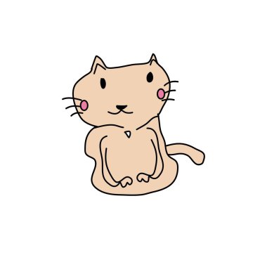 Yumuşak renkli bir kedinin vektörü 