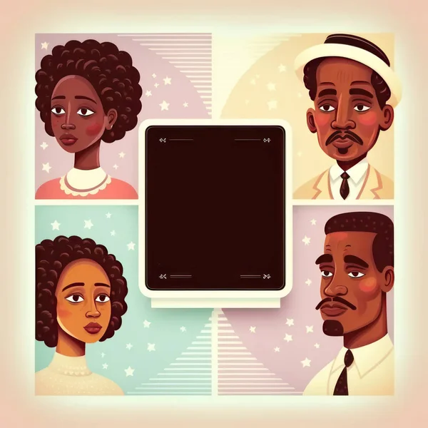 Black history month illustration graphic design copy space background. Black live matter concept.