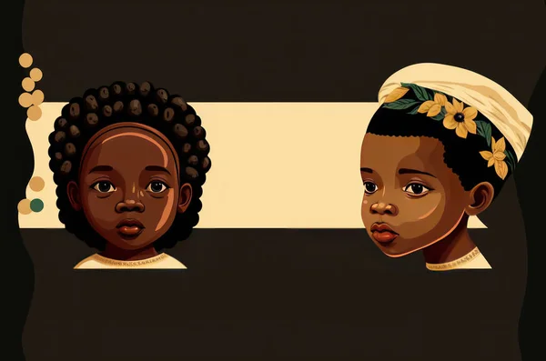Black history month illustration graphic design copy space background. Black live matter concept.