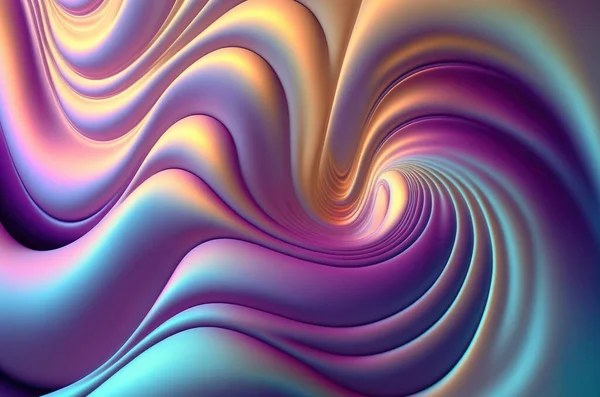 Psychic waves bold metallic color tone abstract background.