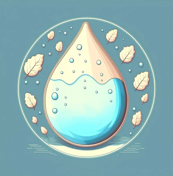 World water day cute illustration graphic with copy space background.