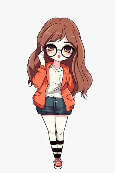 Cute Anime Girl with Glasses : r/wallpapers