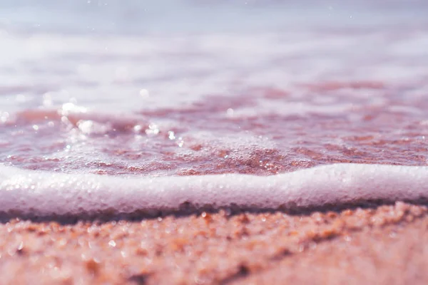 Tropisk Sommar Strand Sand Och Vacker Himmel Med Kokos Palm — Stockfoto