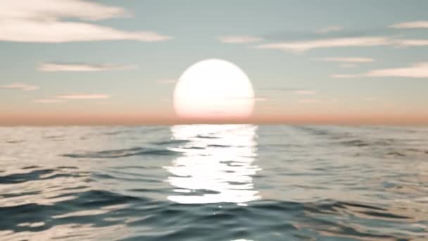 Aufnahmen Von Geschlossenen Meereswellen Sonnenblauen Himmel — Stockvideo