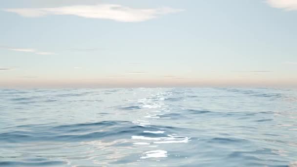 Gün Batımında Güzel Okyanus Dalgalarının Görüntüsü — Stok video