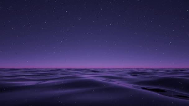 Bilder Vackra Havet Havsvåg Solnedgången Himlen — Stockvideo