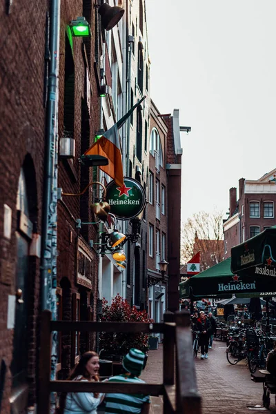 Los Peatones Vida Callejera Amsterdam — Foto de Stock