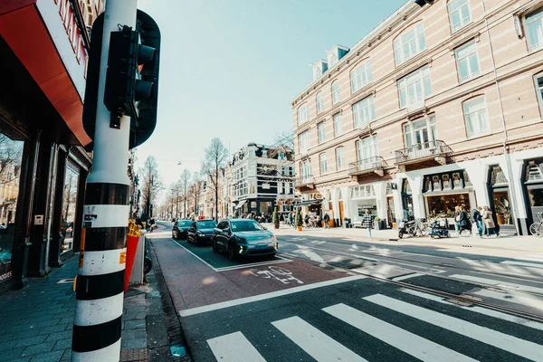 Los Peatones Vida Callejera Amsterdam —  Fotos de Stock
