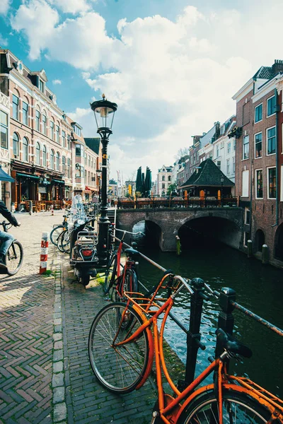 Utrecht Hollanda Kanalları Stok Resim