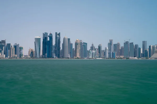 Cityscape Panorama City Doha Qatar — стокове фото