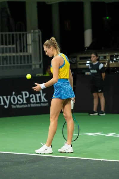 アンドラ ヴェラ アンドラ 2022年11月29日 ウクライナのダヤナ ヤストレムスカが アンドラのポリエスポルティウ アンドラで開催されたクレジット アンドラ オープン女子テニス協会 — ストック写真