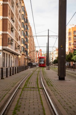 Valencia, İspanya: 15 Kasım 2022 'de Valencia şehrinin başkenti Metro 2022 kışında.