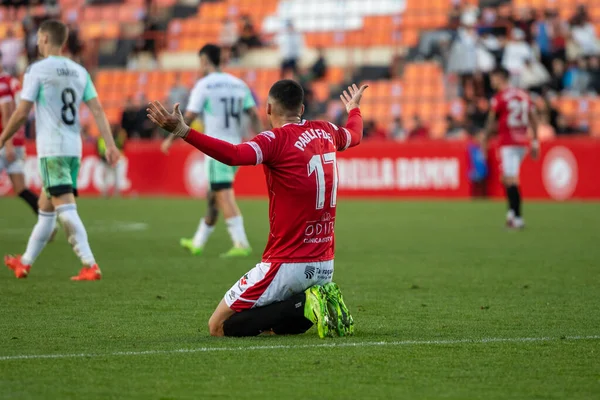 Tarragona, İspanya - 4 Ocak 2023: Pablo Fernandez (COPA DEL REY 2022 - 2003 maçında Gimnastic de Tarragona vs CA Osasuna ile Nou Estadi Costa Dourada arasında 4 Ocak 'ta Tarragona, İspanya' da oynanan karşılaşma.