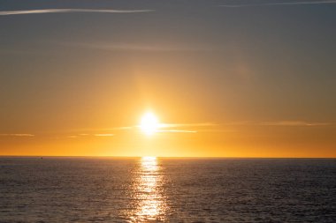 Sunrise in Nerja in Malaga in Spain in autumn 2022.