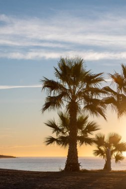Sunrise in Nerja in Malaga in Spain in autumn 2022.