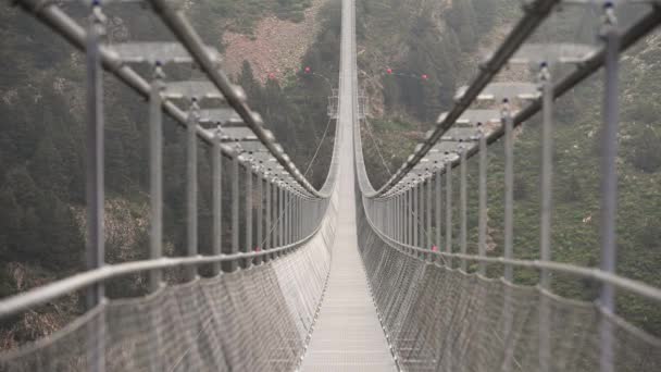Mais Longa Ponte Tibetana Europa Com 600 Metros Comprimento 200 — Vídeo de Stock